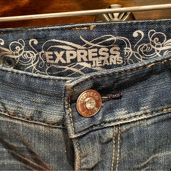 Express Embellished Zelda Low Rise Ultra Skinny Jeans | 4 - Picture 10 of 12